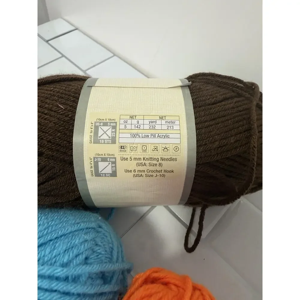 70’s Vintage colors destash yarn lot of 4